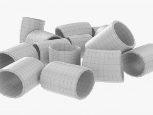 Paccheri Pasta Modello 3D