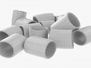 Massa Paccheri Modelo 3D