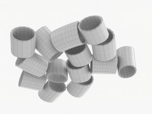 Paccheri Pasta Modello 3D