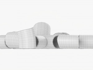 Paccheri Pasta Modello 3D