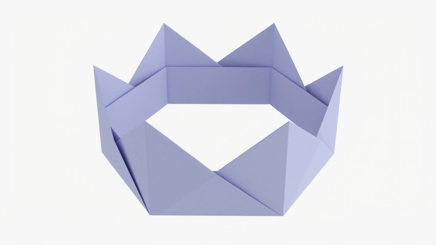 Paper Crown Origami 3D Model .c4d .max .obj .3ds .fbx .stl .blend 