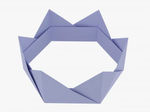 Paper Crown Origami 3D Model