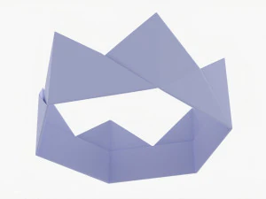 Paper Crown Origami 3D Model