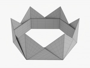 Paper Crown Origami 3D Модель