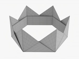 Paper Crown Origami 3D Model