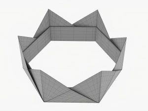 Paper Crown Origami 3D Model