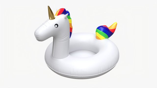 Pool Float Unicorn 3D Модель .c4d .max .obj .3ds .fbx .stl .blend 