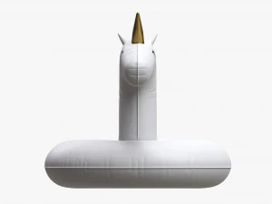 Jednorożec pływający w basenie Model 3D