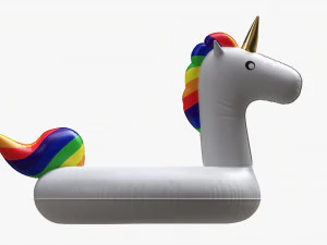 Jednorożec pływający w basenie Model 3D