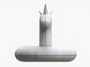 Jednorożec pływający w basenie Model 3D