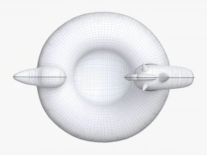 Jednorożec pływający w basenie Model 3D