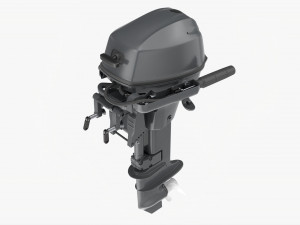 Portable Outboard Boat Motor With Folded Tiller Modello 3D