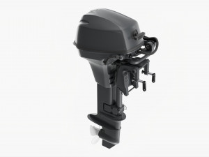 Portable Outboard Boat Motor With Folded Tiller Modello 3D