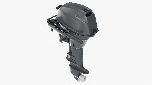 Portable Outboard Boat Motor With Folded Tiller Modello 3D .c4d .max .obj .3ds .fbx .stl .blend 