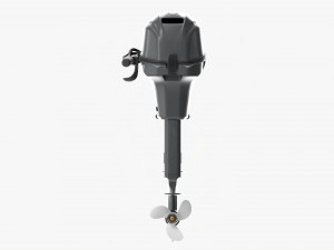 Portable Outboard Boat Motor With Folded Tiller Modello 3D