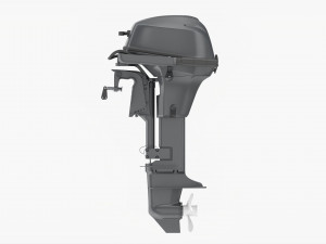 Portable Outboard Boat Motor With Folded Tiller Modello 3D