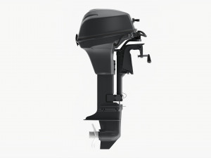 Portable Outboard Boat Motor With Folded Tiller Modello 3D