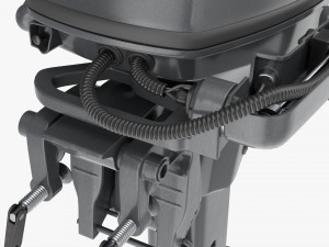 Portable Outboard Boat Motor With Folded Tiller Modello 3D