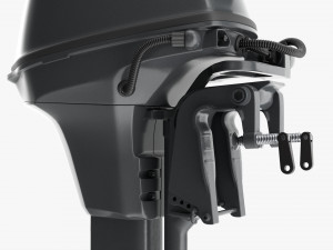 Portable Outboard Boat Motor With Folded Tiller Modello 3D