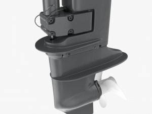 Portable Outboard Boat Motor With Folded Tiller Modello 3D