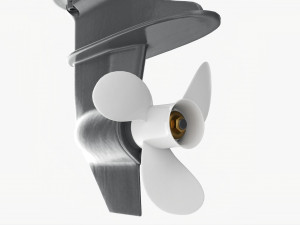 Portable Outboard Boat Motor With Folded Tiller Modello 3D