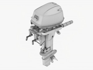 Portable Outboard Boat Motor With Folded Tiller Modello 3D