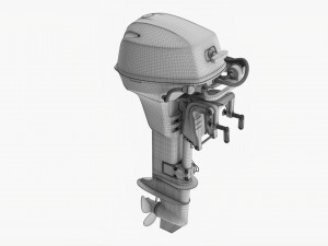 Portable Outboard Boat Motor With Folded Tiller Modello 3D