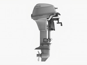 Portable Outboard Boat Motor With Folded Tiller Modello 3D