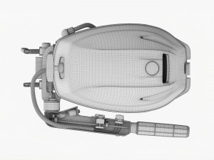 Portable Outboard Boat Motor With Folded Tiller Modello 3D