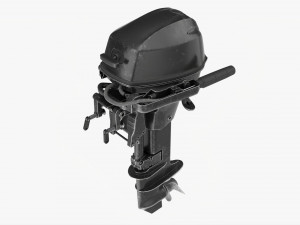 Portable Outboard Boat Motor With Folded Tiller Used Modelo 3D