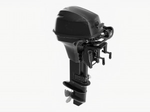 Portable Outboard Boat Motor With Folded Tiller Used Modelo 3D