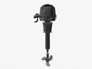 Portable Outboard Boat Motor With Folded Tiller Used Modelo 3D