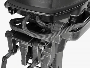 Portable Outboard Boat Motor With Folded Tiller Used 3D Model
