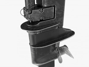 Portable Outboard Boat Motor With Folded Tiller Used Modelo 3D