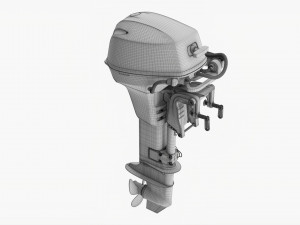 Portable Outboard Boat Motor With Folded Tiller Used Modelo 3D