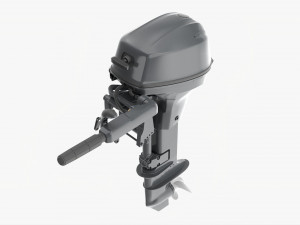 Portable Outboard Boat Motor With Tiller Modèle 3D