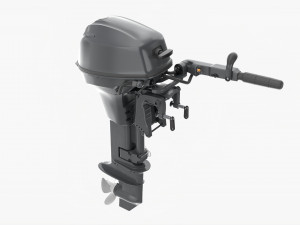 Portable Outboard Boat Motor With Tiller Modèle 3D
