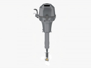 Portable Outboard Boat Motor With Tiller Modèle 3D