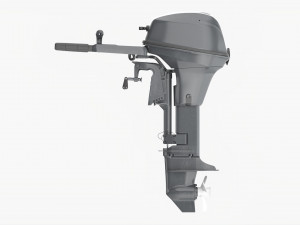 Portable Outboard Boat Motor With Tiller Modèle 3D