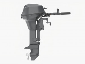 Portable Outboard Boat Motor With Tiller Modèle 3D