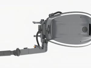 Motor de barco externo port&aacute;til com leme Modelo 3D