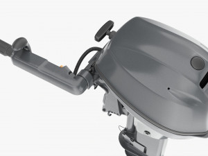 Portable Outboard Boat Motor With Tiller Modèle 3D