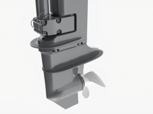 Portable Outboard Boat Motor With Tiller Modèle 3D