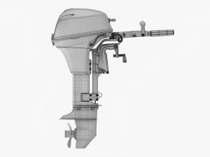 Portable Outboard Boat Motor With Tiller Modèle 3D