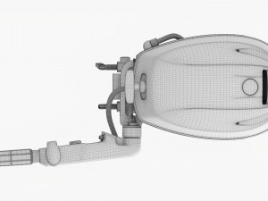 Portable Outboard Boat Motor With Tiller Modèle 3D