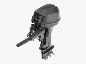 Portable Outboard Boat Motor With Tiller Used Modello 3D
