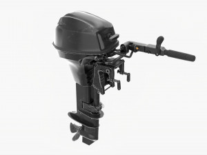 Portable Outboard Boat Motor With Tiller Used Modello 3D