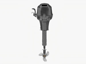 Motor de barco externo port&aacute;til com leme usado Modelo 3D