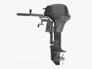 Portable Outboard Boat Motor With Tiller Used Modello 3D