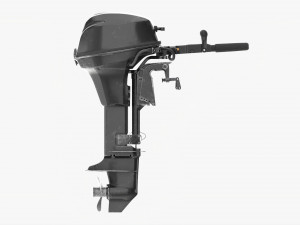 Portable Outboard Boat Motor With Tiller Used Modello 3D
